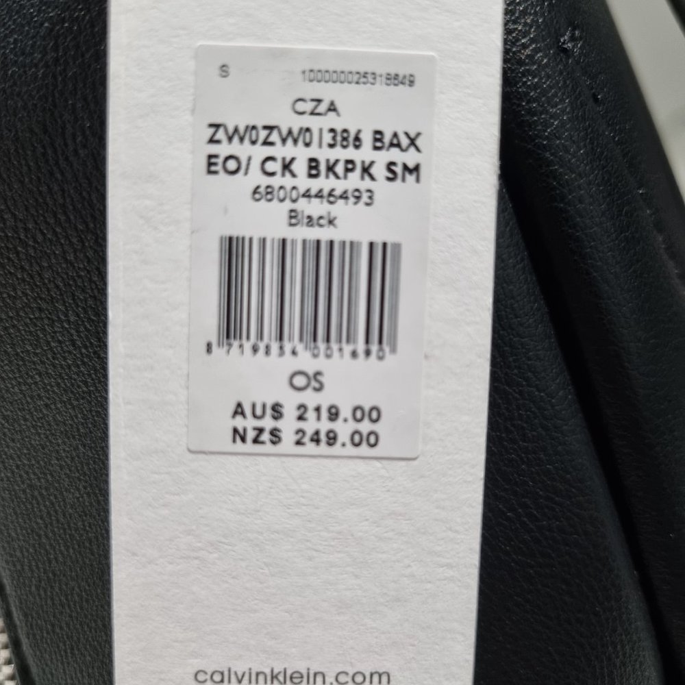 **SOLD** Calvin Klein Faux Leather Women's Small Back Pack - Picture 3 of 5